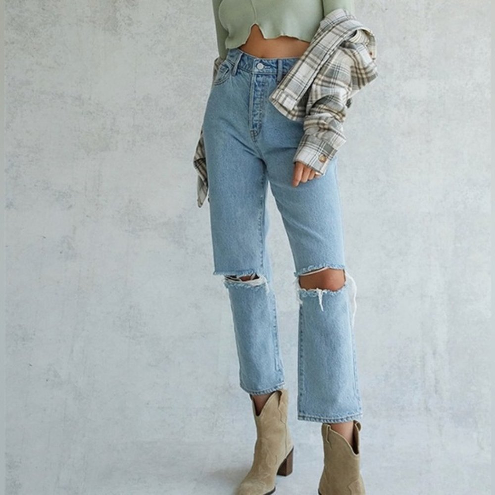 PacSun High Rise Straight Leg Jean Size 25